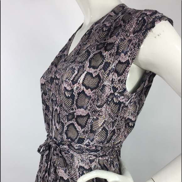 AllSaints Tate Misra Snake Print Maxi Dress Asymmetric - Picture 11 of 16